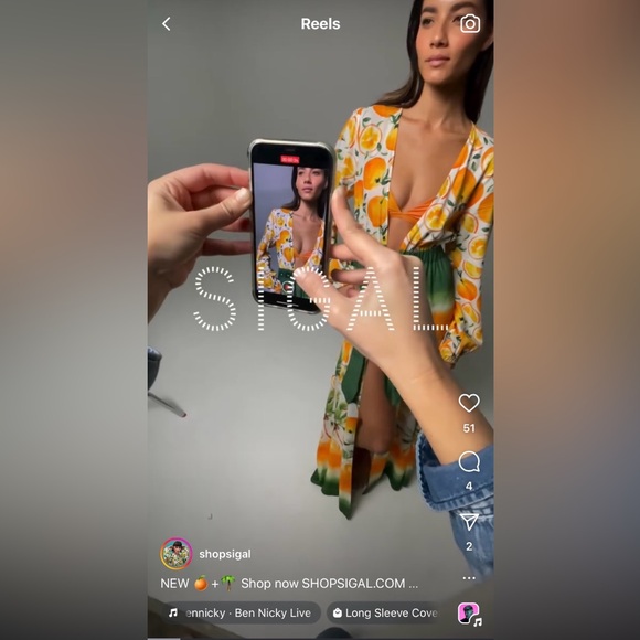 SIGAL Long-Sleeve Tie-Front Cover-Up Dress L - Picture 12 of 16